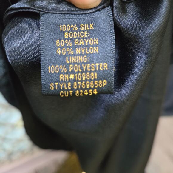 Donna Ricco Vtg Y2K Whimsigoth Fairy Grunge Sheer Silk Lace Babydoll Dress 10P - Picture 10 of 12